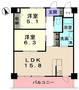 ラ・ポール めいわ【2階】の間取り