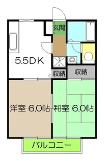 津ノ宮ガーデン C棟【2階】の間取り