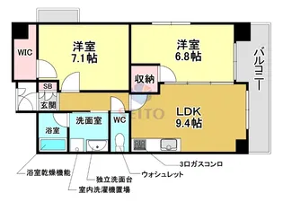 LACASA南桜塚(ラカーサ南桜塚)【4階】の間取り