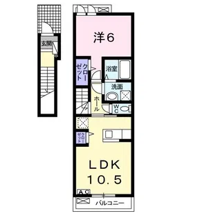 アンソレイユI【2階】の間取り