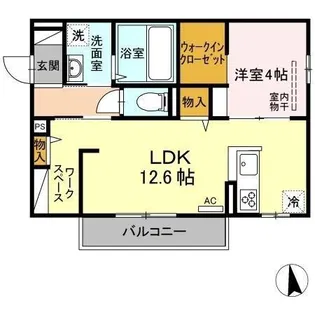 ミーティア皆春【2階】の間取り