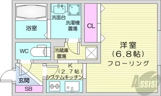 ピュア東彩館7【3階】の間取り