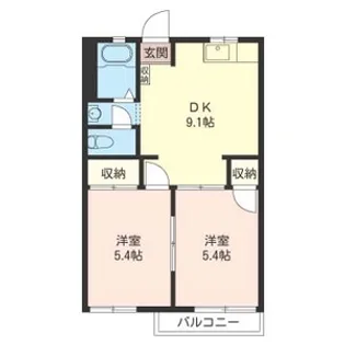 フレグランス西原【1階】の間取り