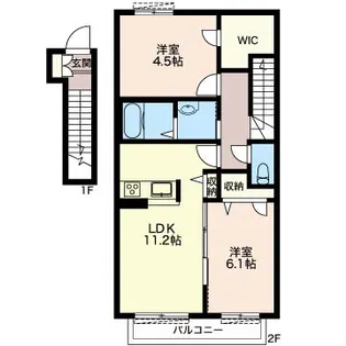 リリースメゾン【2階】の間取り