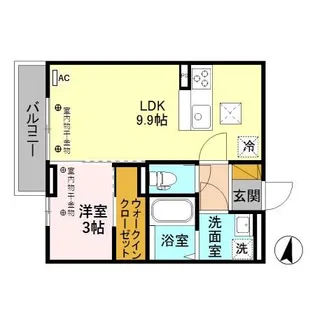 レフィナード B【1階】の間取り