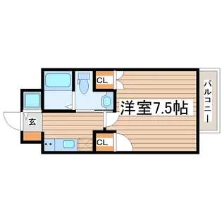 エルスタンザ広瀬通RESIDENCE【2階】の間取り