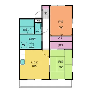 グレイスアサヒ【2階】の間取り