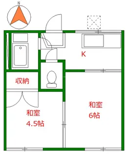 ドムス新間【2階】の間取り