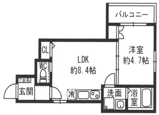 グローリア西昇【1階】の間取り