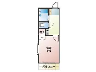 レオパレス新津町【1階】の間取り