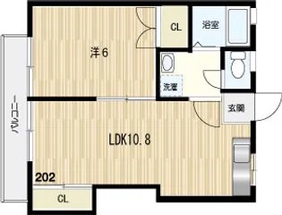 ハイツ船田【1階】の間取り