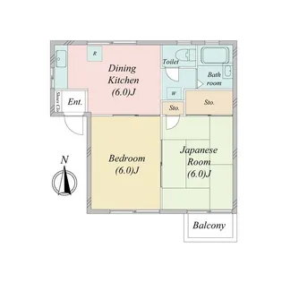 ポプラヶ丘チェリーハイツ【2階】の間取り