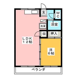 1LDKの間取り画像