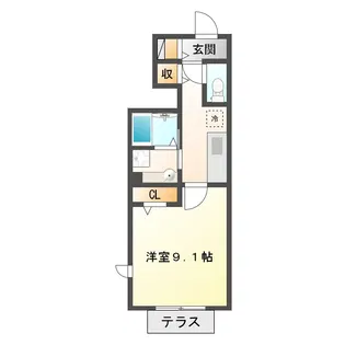 ステラウエストリバーB【1階】の間取り