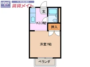 タウニィエリート B棟【2階】の間取り