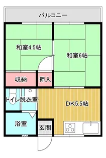 ハギハイツ【2階】の間取り