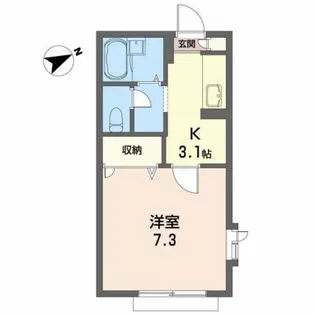 ジュネスTOKAI A【2階】の間取り