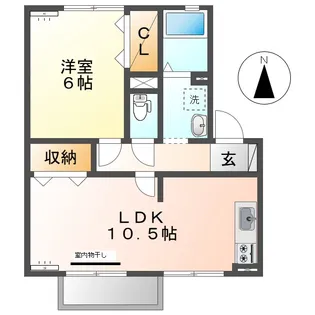 シャルマン笹沖B【2階】の間取り