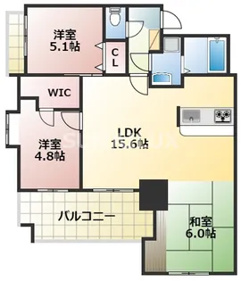 S-FORT保田窪【5階】の間取り