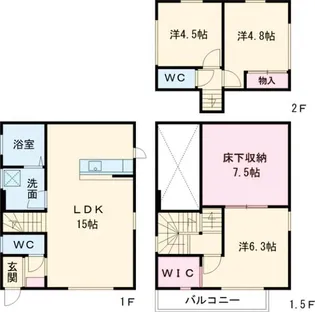 栃木県下都賀郡壬生町大字壬生丁【一戸建】の間取り