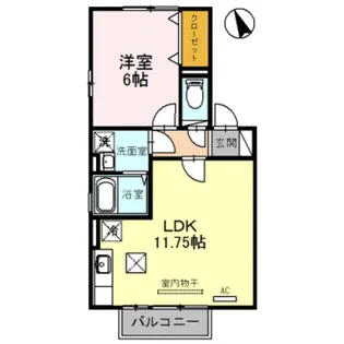 リバーサイドハイツ【1階】の間取り