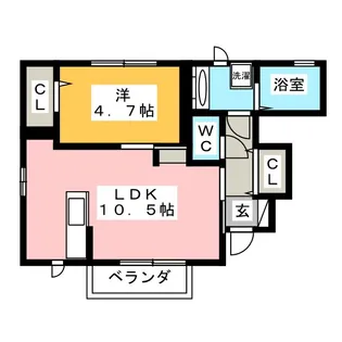 エスパシオ・y B棟【1階】の間取り