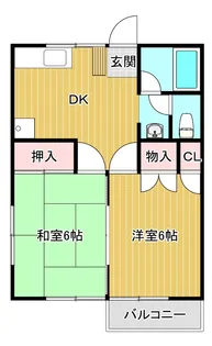 ヴァンテアンB【2階】の間取り