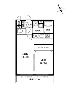 ハイネス川崎【1階】の間取り