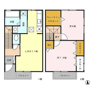 石川県金沢市中屋1【一戸建】の間取り