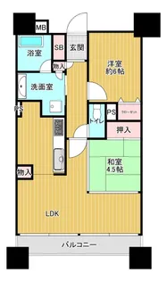 大阪府大阪市天王寺区舟橋町【マンション】の間取り