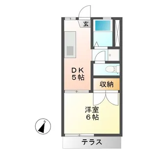 第2一色ハイツ【1階】の間取り