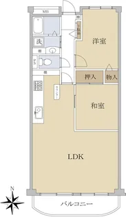夙川グリーンタウン南棟【7階】の間取り