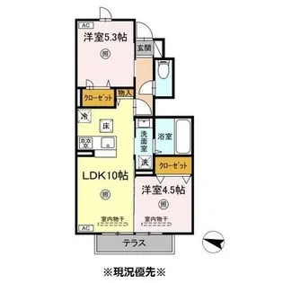 プレジール【1階】の間取り