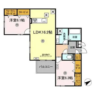 シスネス姫子【1階】の間取り