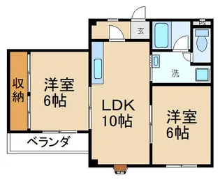 セトレ枚方【2階】の間取り