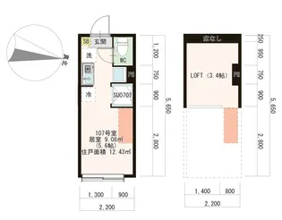 グランルーエ十条【1階】の間取り