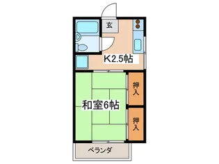 ハイツしの【2階】の間取り