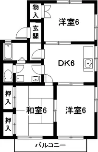 愛知県半田市北二ツ坂町3【アパート】の間取り