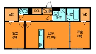 プラミシア【2階】の間取り
