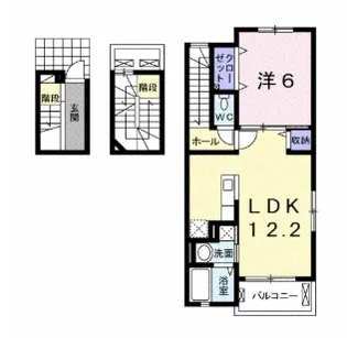 愛知県名古屋市緑区亀が洞2【アパート】の間取り