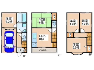 大阪府大阪市住之江区泉1【一戸建】の間取り