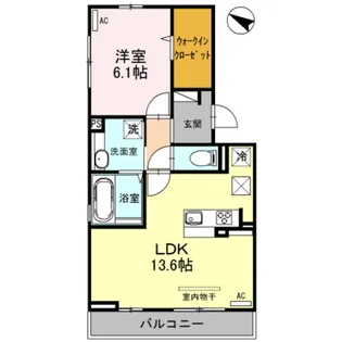 新潟県新潟市東区上木戸3【アパート】の間取り