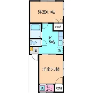アエラリードK【1階】の間取り