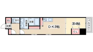 ジューム南森【6階】の間取り