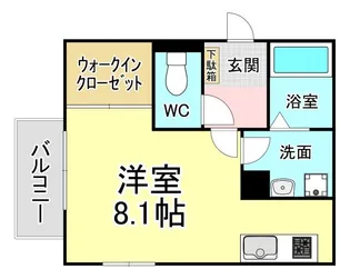 1Rの間取り画像