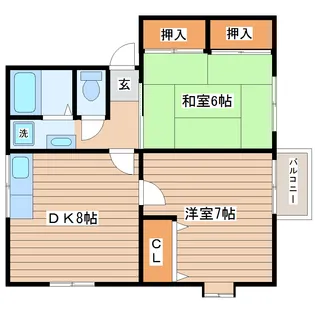 フラット15【2階】の間取り