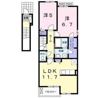 エアリー・ハウスIV【2階】の間取り