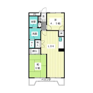 サンパークマンション B棟【2階】の間取り