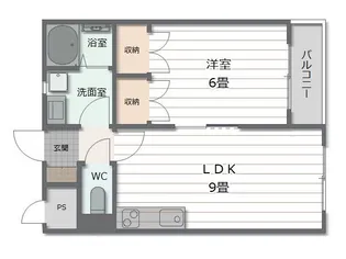 ヴェルデ紫原【1階】の間取り