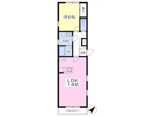 WESTステージKM【1階】の間取り